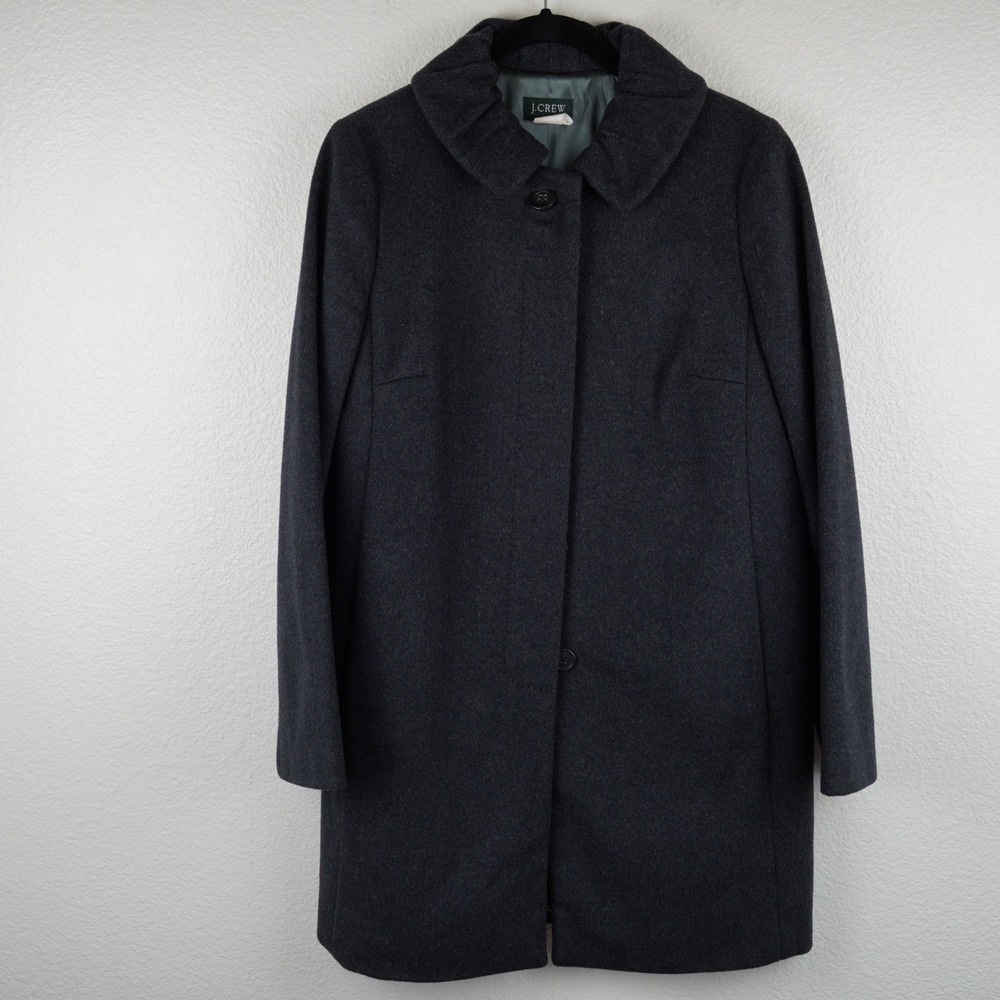J. Crew Wool Coat Gray Size 2 Womens Winter Career‎ Classic Capsule